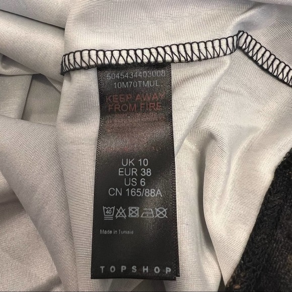 TOPSHOP Tunic Hoodie Women 10 Brown Black Velvet Feel Pullover Oversized Relaxed - Picture 7 of 7